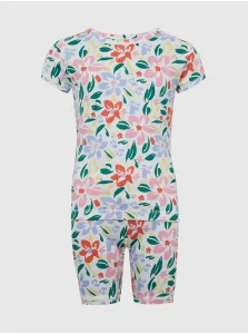 Farebné dievčenské pyžamo krátke floral GAP #681720