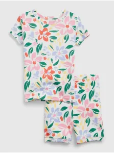 Farebné chlapčenské krátke pyžamo floral GAP #632518