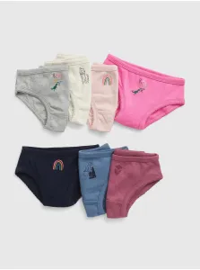Sada siedmich kusov farebných dievčenských nohavičiek GAP #625120