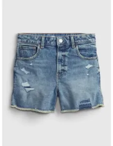 Teen džínsové šortky s vysokým vzostupom strečové