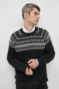Bavlnený sveter GAP pánsky, čierna farba, #8038502