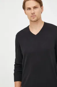 Bavlnený sveter GAP pánsky, čierna farba, tenký, #6219327