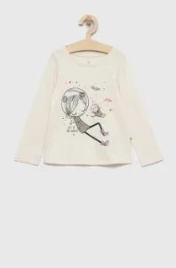 Detská bavlnená košeľa s dlhým rukávom GAP béžová farba, #5965376