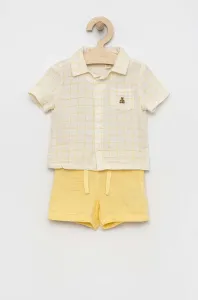 Detská bavlnená súprava GAP žltá farba #7262975