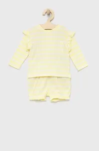 Detská bavlnená súprava GAP žltá farba #9483359