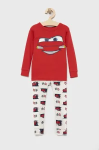 Detské bavlnené pyžamo GAP červená farba, s potlačou #9011898