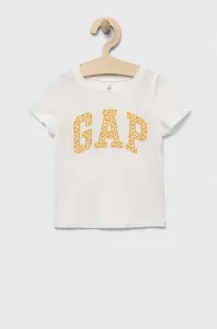 Detské bavlnené tričko GAP biela farba #8735500