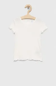 Detské bavlnené tričko GAP biela farba #8937882