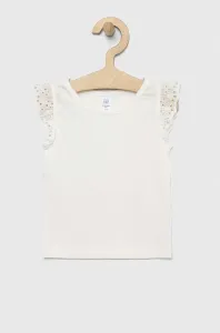 Detské bavlnené tričko GAP biela farba #8505495