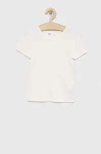Detské bavlnené tričko GAP biela farba #8589072