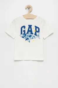 Detské bavlnené tričko GAP biela farba, s potlačou #247255