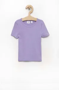 Detské bavlnené tričko GAP fialová farba #6982685