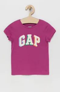 Detské bavlnené tričko GAP ružová farba, #6783763