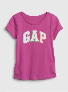 Detské bavlnené tričko GAP ružová farba, #212117