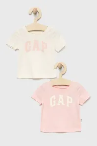 Detské bavlnené tričko GAP ružová farba, #6355787