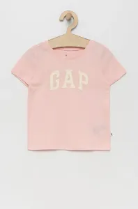 Detské bavlnené tričko GAP ružová farba, #7520115