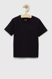 Detské bavlnené tričko GAP x BKC čierna farba, jednofarebné #9494841