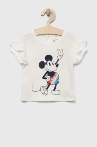 Detské bavlnené tričko GAP x Disney béžová farba #8735526
