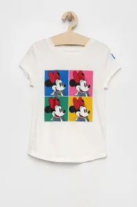 Detské bavlnené tričko GAP X Disney biela farba, #7167144