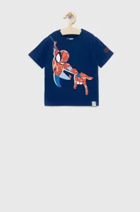 Detské bavlnené tričko GAP x Marvel tmavomodrá farba, s potlačou #8812519