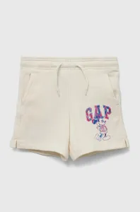 Detské krátke nohavice GAP béžová farba, nastaviteľný pás #8947507