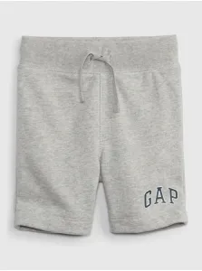 Detské krátke nohavice GAP šedá farba, nastaviteľný pás