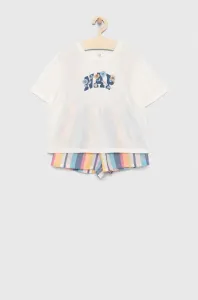 Detské pyžamo GAP biela farba, vzorovaná