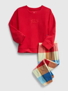 Detské pyžamo GAP červená farba, vzorovaná