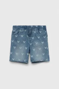 Detské rifľové krátke nohavice GAP x Disney vzorované, nastaviteľný pás #7530159