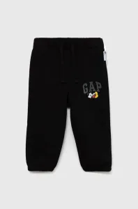 Detské tepláky GAP X Disney čierna farba, jednofarebné #7987411