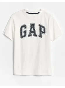 Detské tričko GAP biela farba, s potlačou