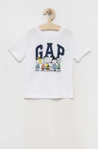 Detské tričko GAP biela farba, s potlačou #8739608