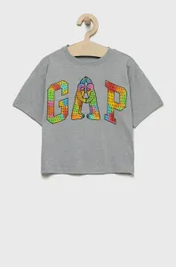 Detské tričko GAP šedá farba, s potlačou #260645