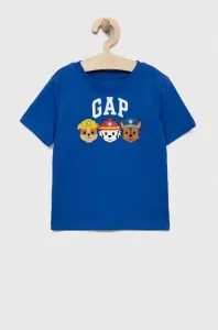Detské tričko GAP x Paw Patrol tmavomodrá farba, s potlačou