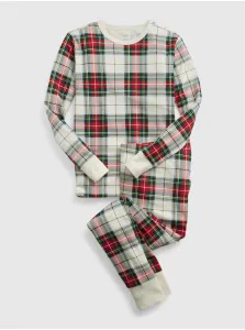 Detské bavlnené pyžamo GAP béžová farba, vzorovaná