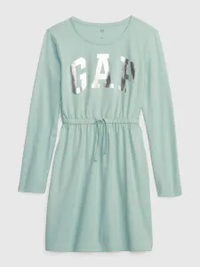 Dievčenské bavlnené šaty GAP mini, áčkový strih