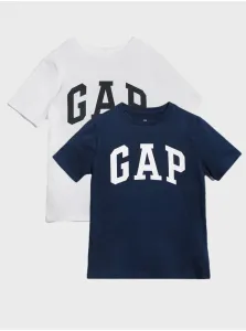 GAP V-2PK SS LOGO TEE Chlapčenské tričko, biela, veľkosť #6493501