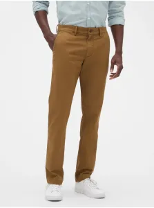 Nohavice GAP pánske, hnedá farba, rovné