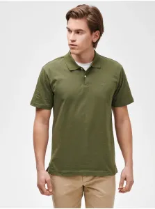 Polo tričko GAP pánske, zelená farba, jednofarebné