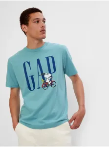 Modré pánske tričko GAP & Peanuts Snoopy GAP #244070