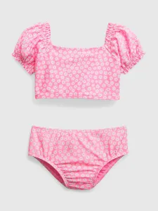 Ružové dievčenské kvetované dvojdielne plavky GAP #5981462