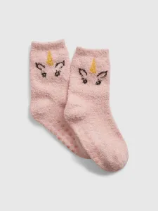 Ružové dievčenské vzorované ponožky GAP #606750