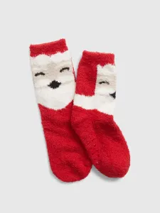 Červené dětské ponožky GAP Santa #606276