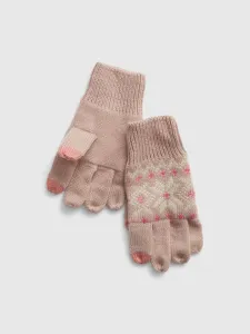 Růžové dětské prstové rukavice GAP #4680159