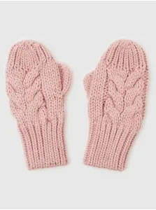 Ružové detské pletené rukavice GAP #615506