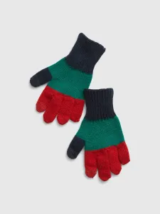 Červeno-zelené dětské prstové rukavice GAP #601042