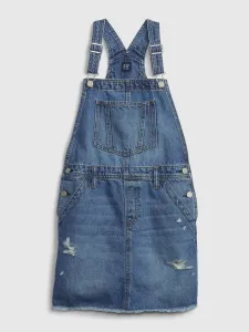Modrá dievčenská rifľová sukňa s trakmi GAP #5118046