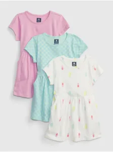 Farebné dievčenské šaty z organickej bavlny, 3ks GAP #578003