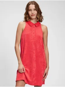 Červené dámske krátke šaty s golierom GAP