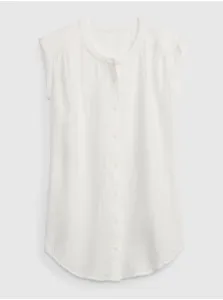 Biela dievčenská tunika bez rukávov GAP #623267